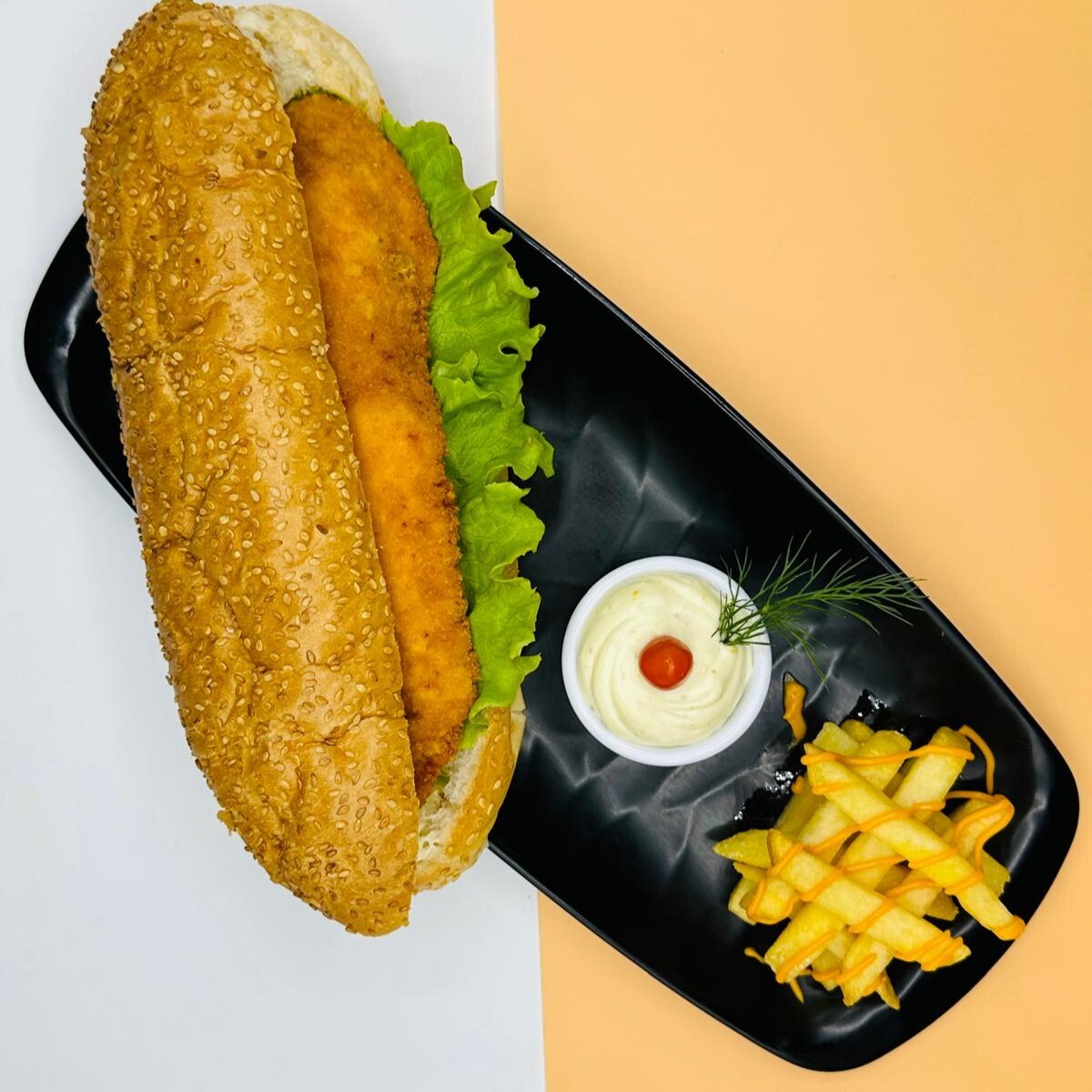 Escalope tavuk Sandviç