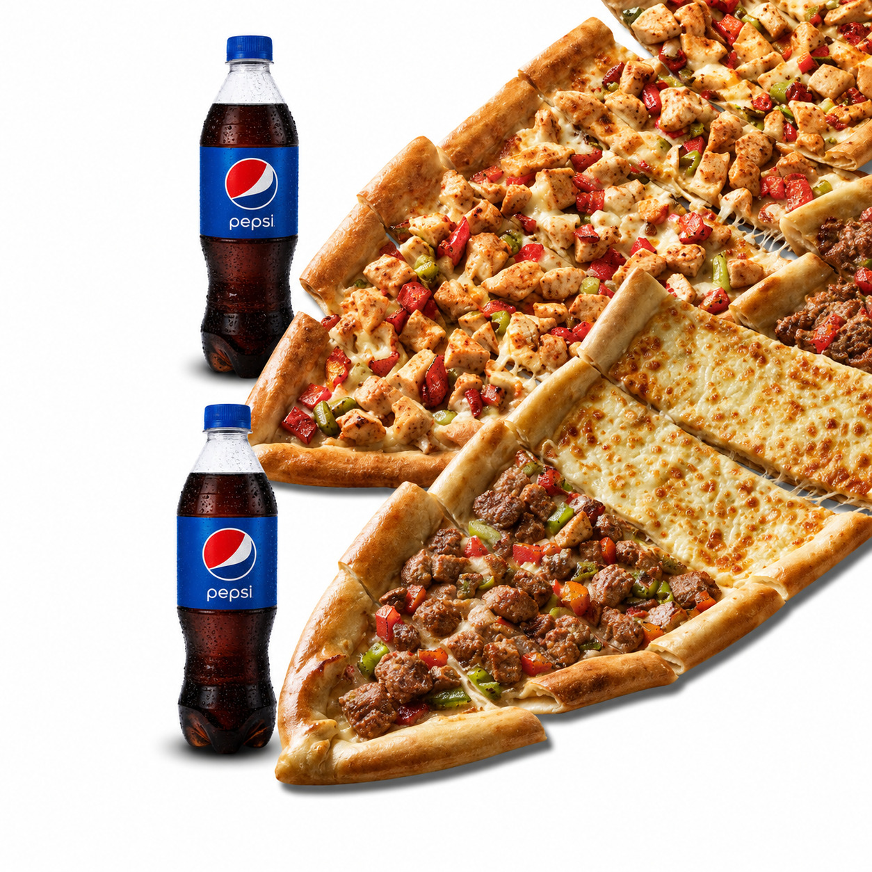 🥩🍗Karışık Pide + Tavuklu Pide Menü