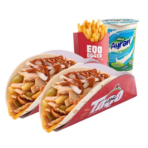 2'li Eqo Taco (Tavuk Dönerden) Menü