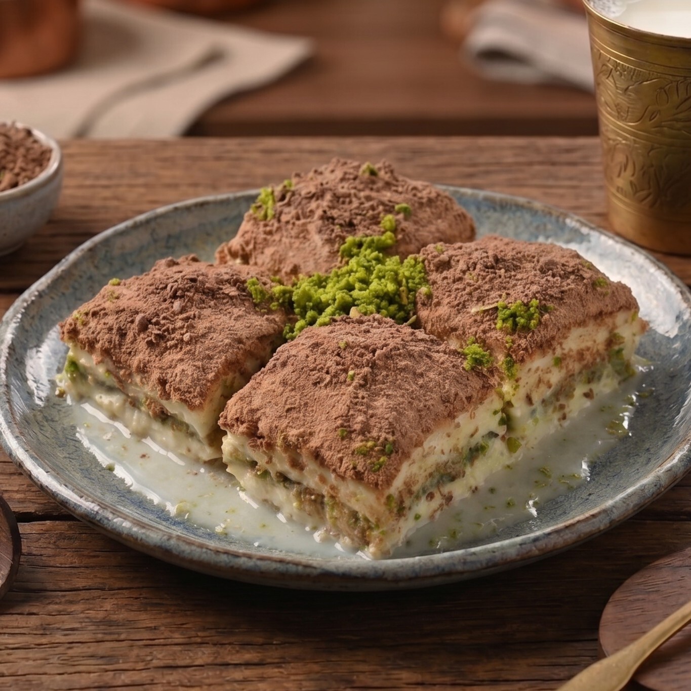Çikolatalı Fıstıklı Soğuk Baklava