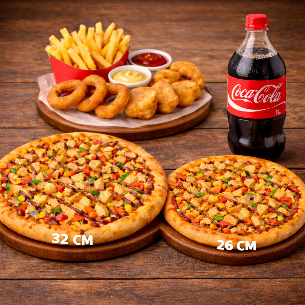 1 Büyük(32cm) 1 Orta(26cm) Menü
