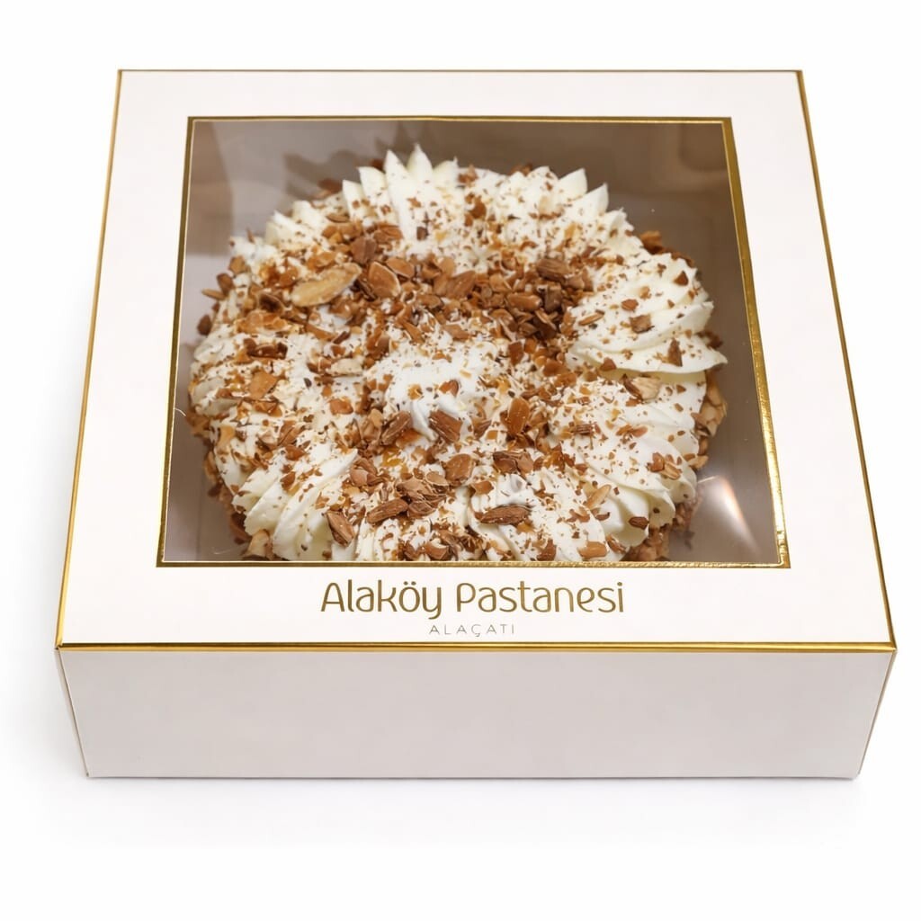 Ananaslı Bademli Yaş Pasta (4 Kişilik)