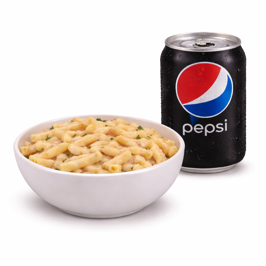 Kremalı Ton Balıklı Makarna & Pepsi Max (33 cl)