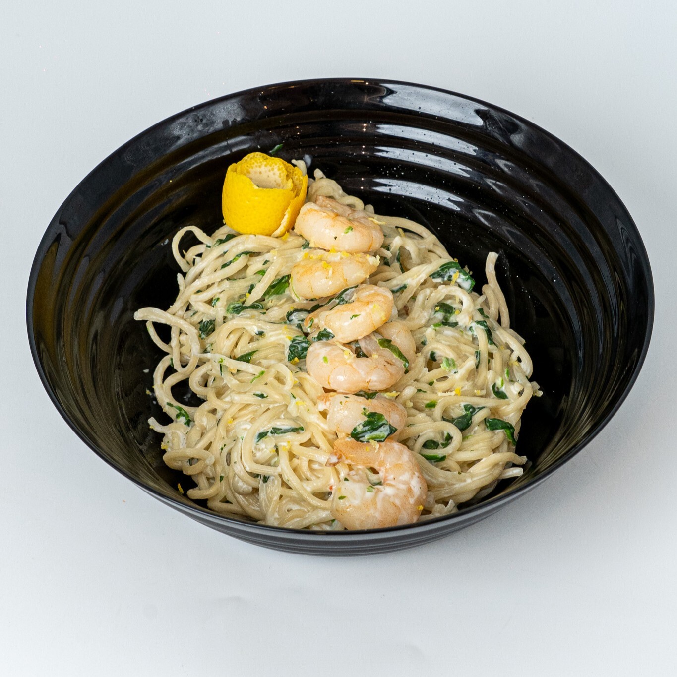 Spinach Shrimp Linguine