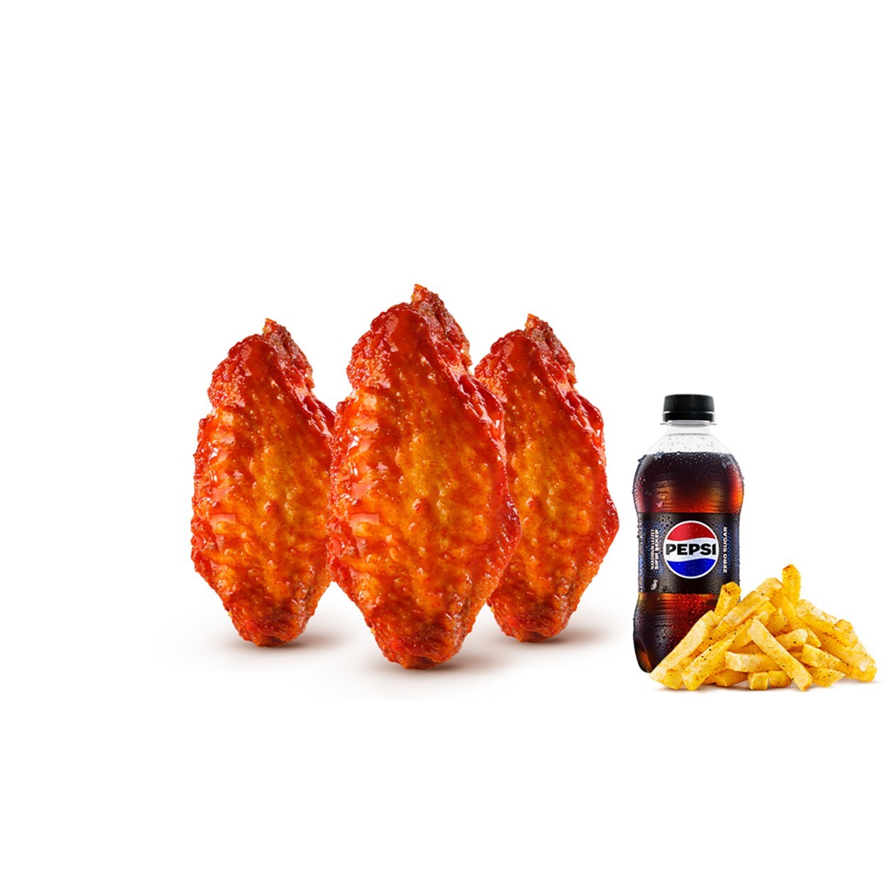 Buffalo Wings Soslu Tavuk Kanat Menü (3 Adet)