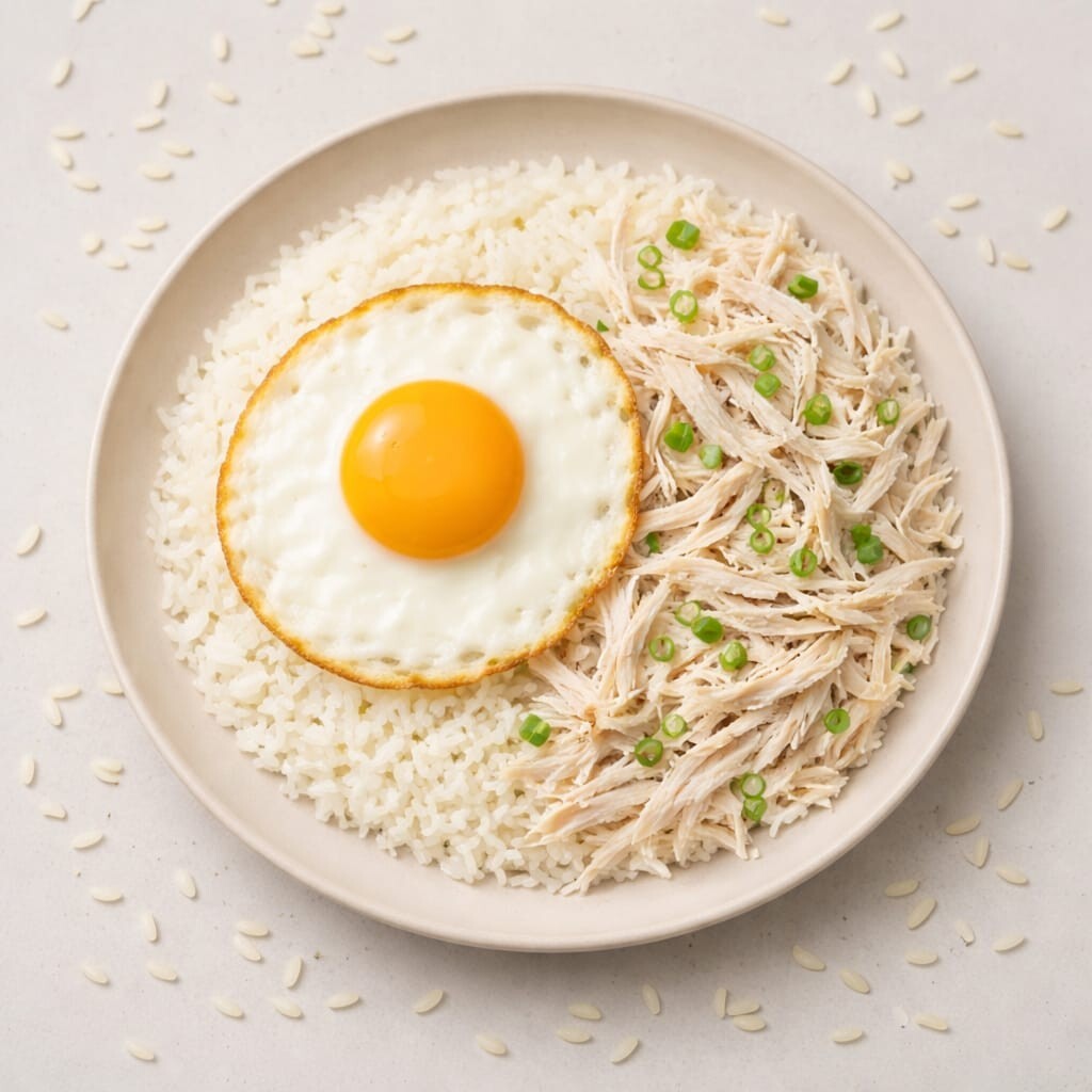 Yumurtalı Tavuklu Pilav