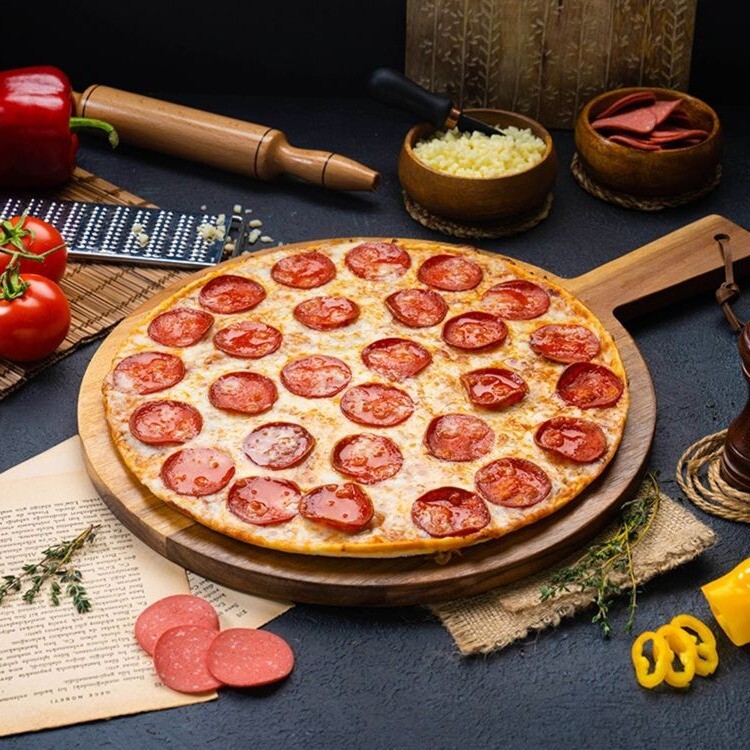 Ekstra Sucuklu Pizza Şöleni VIP Line Sos Küp Sucuk Mantarlı Zeytinli Gurme Pizza ( Büyük Boy )