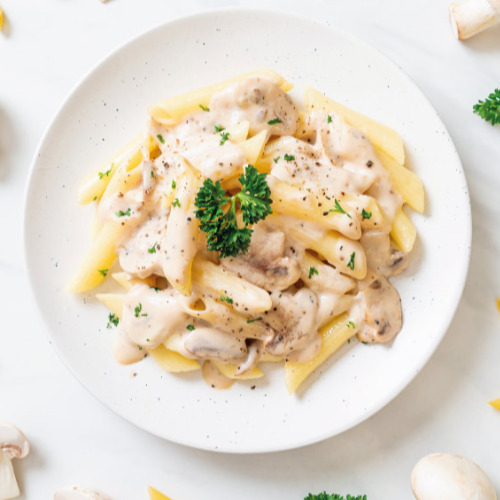 Kremalı Mantarlı Tavuklu Penne