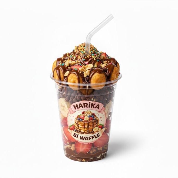 Bi Bitter & Beyaz Çikolata Waffle (cup)
