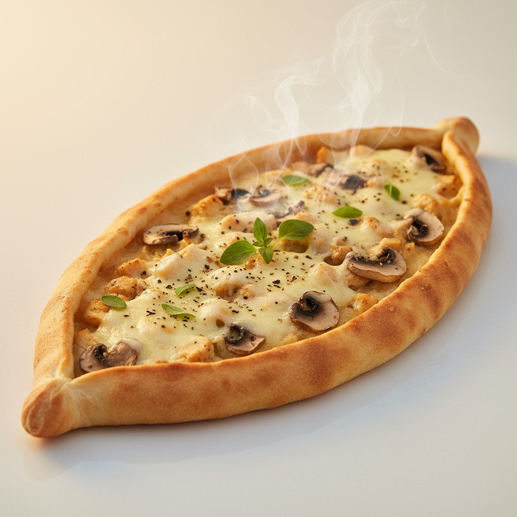 Kaşarlı Mantarlı Trabzon Pidesi