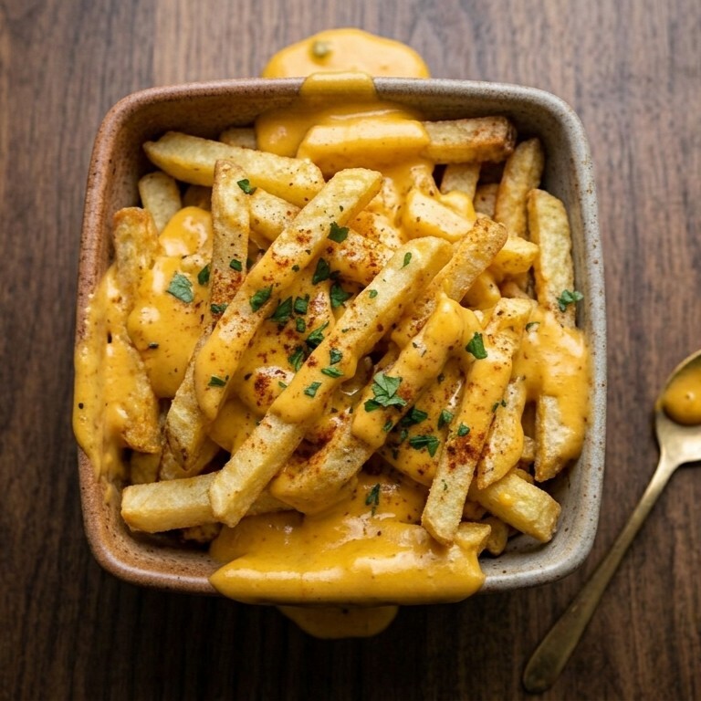 Cheddar Soslu Patates Kızartması