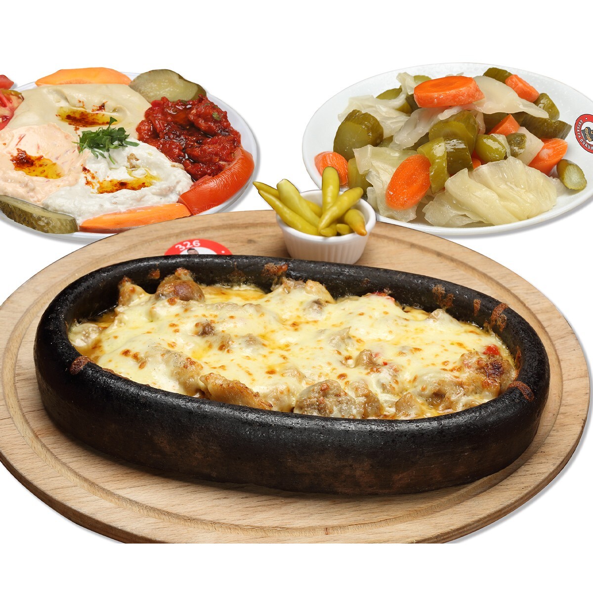 Kiremitte Mantarlı Kaşarlı Tavuk sote