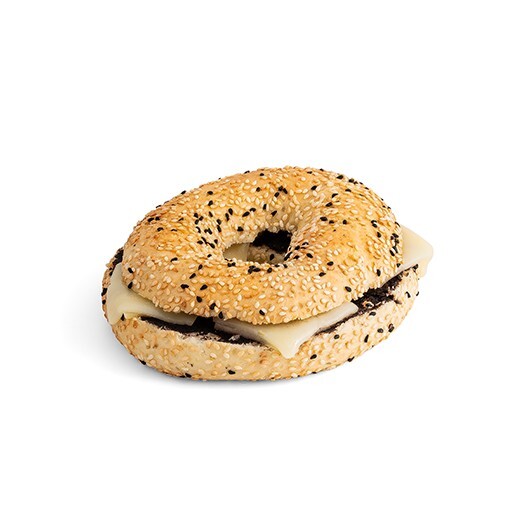 Kaşarlı ve Zeytin Ezmeli Simit Sandviç