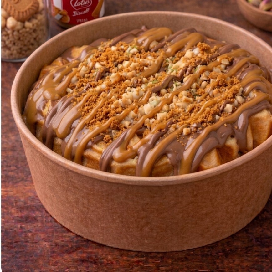 2 Kişilik Karamel Kova Waffle