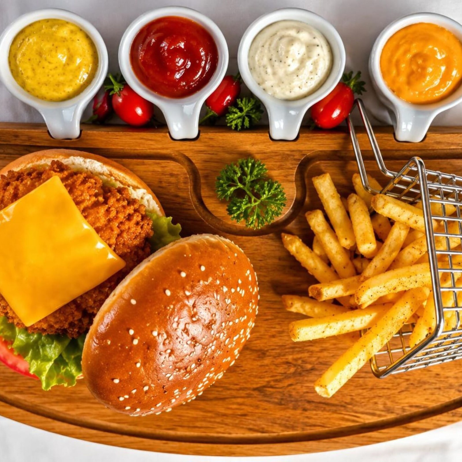 Duble Chicken Burger Menü