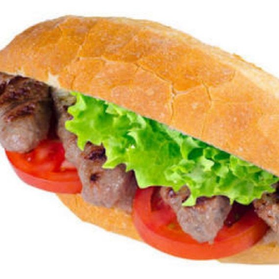 Tam Köfte+Ayran Menü,arasına,soğan ,domates,acı ezme