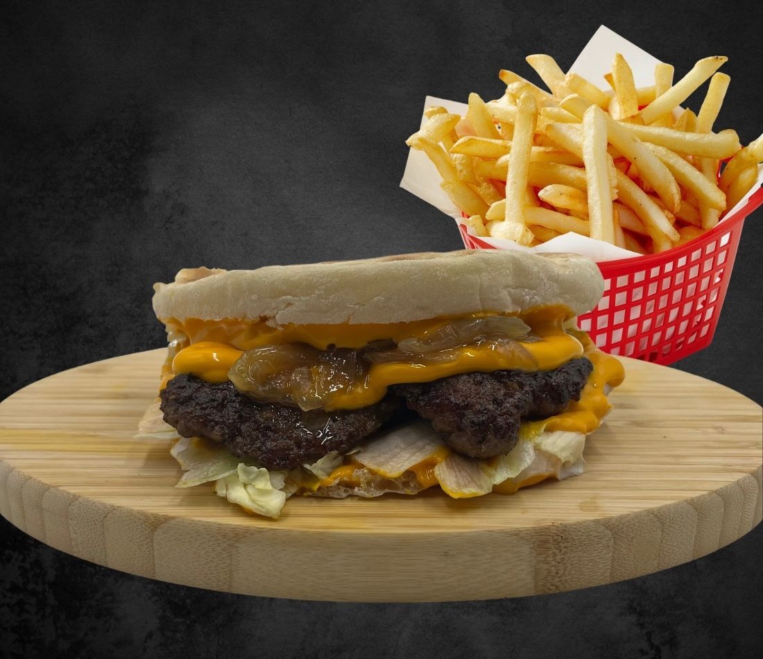 Bol Cheddarlı Bazlama Smack Burger Menü