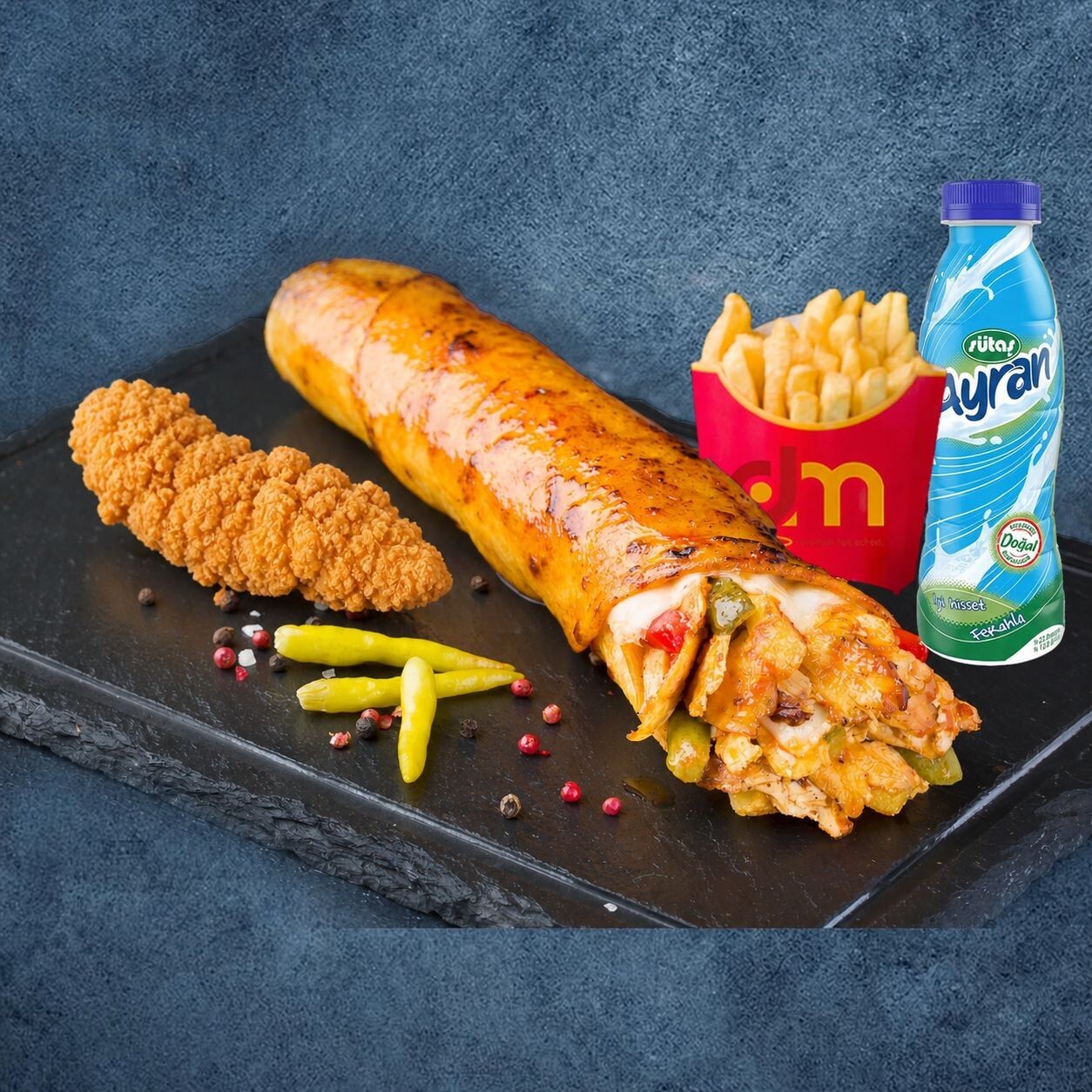 Hatay Usulü Tavuk Döner Tenders Menü (90 Gr)