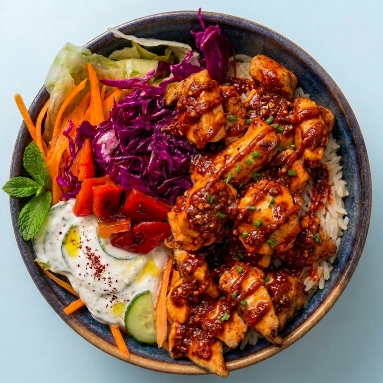 Acı Soslu Izgara Tavuk Pilav Bowl