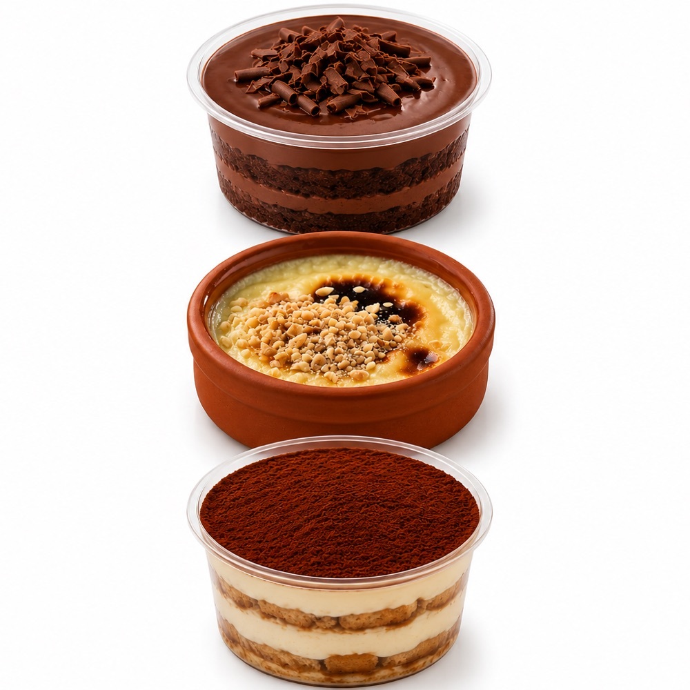 3'lü Karışık Tatlı Paketi (Hamsiköy Sütlacı-Tiramisu-Supangle)