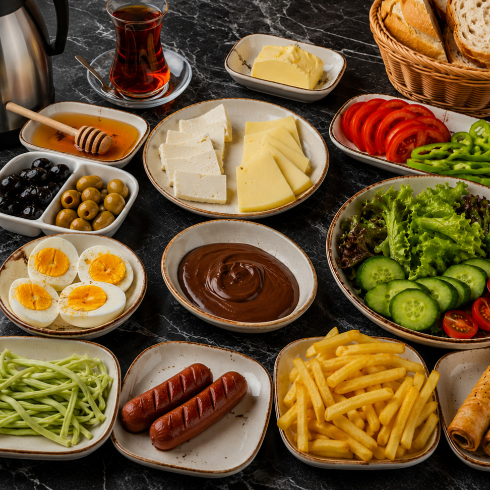 Sıcak Serpme Kahvaltı (2 Kişilik)