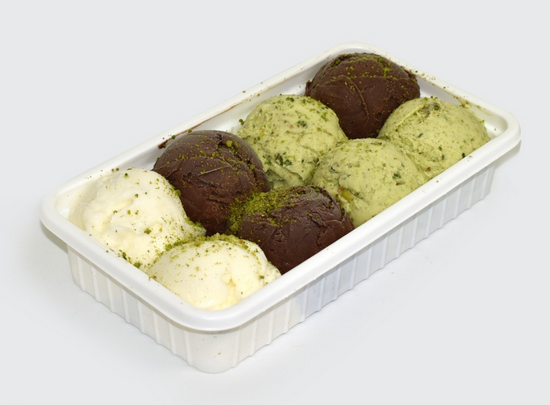 Sade & Çikolatalı & Fıstıklı Dondurma (500 gr.)