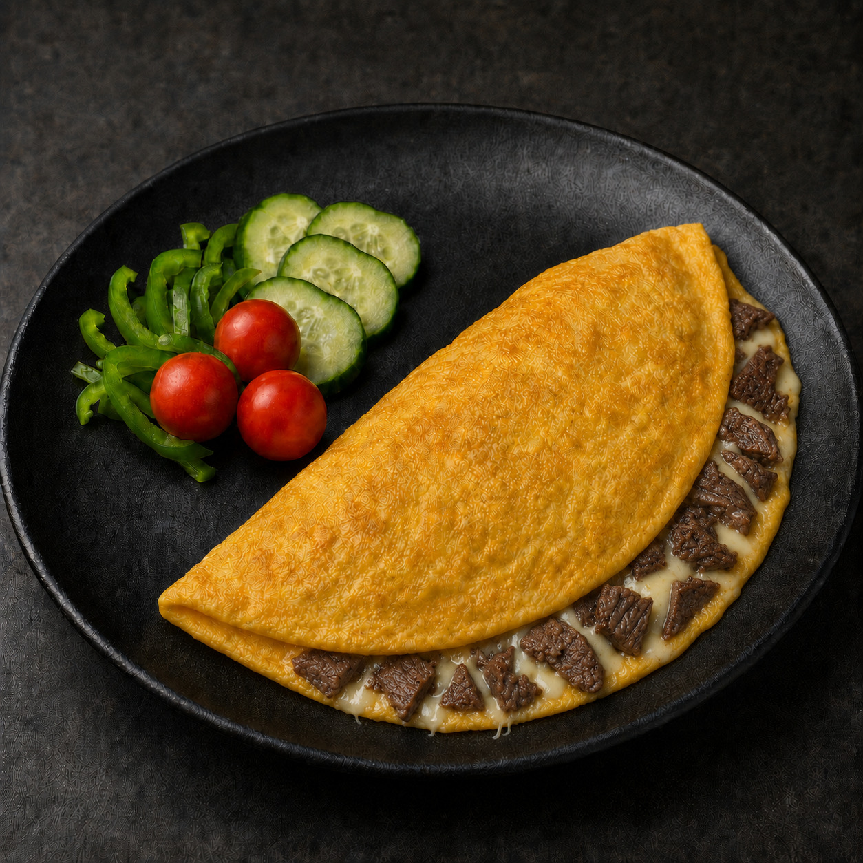 Kavurmalı Kaşarlı Omlet