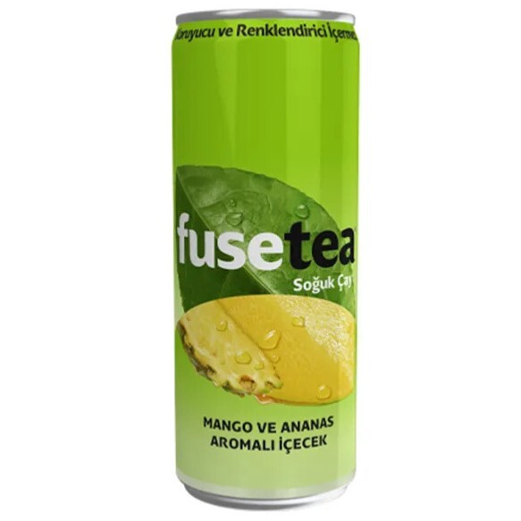 Fusetea Mango ve Ananas Aromalı Soğuk Çay İçeceği (330 Ml) Kutu