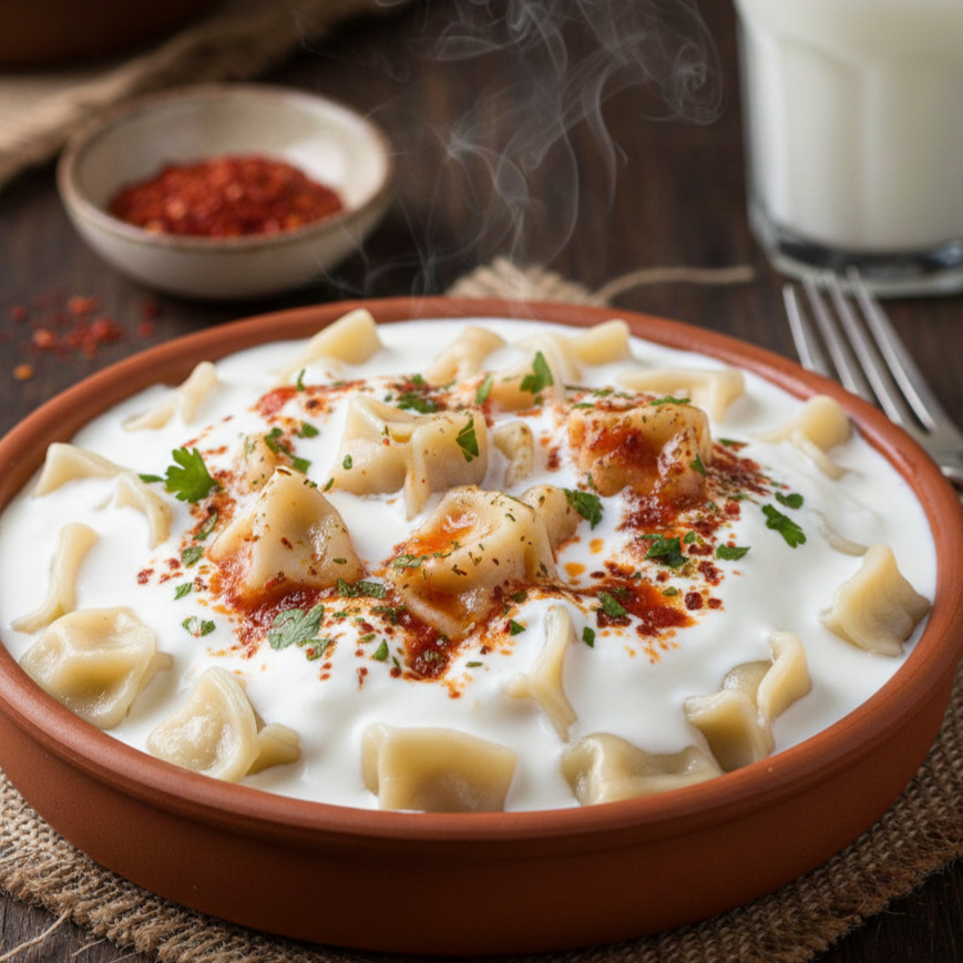 Kremalı Mantı (Bol Etli)