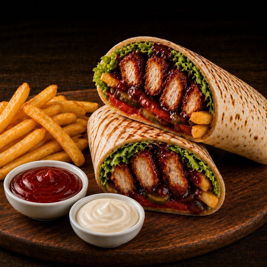 Bbq Tenders Roll Menü