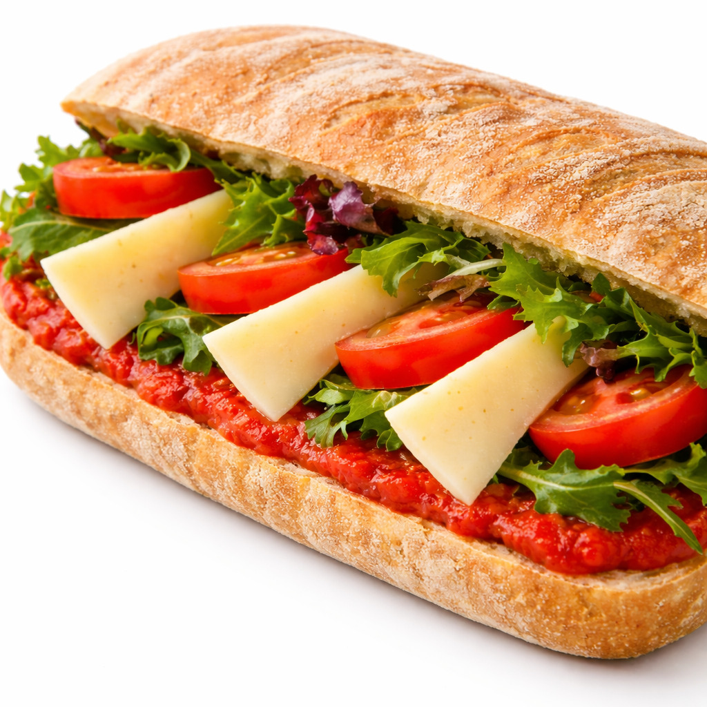 Ciabatta Ekmeğine Köz Biberli Hindi Fümeli Sandviç