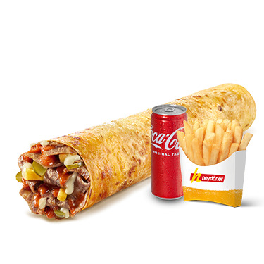 Et Döner Medium (M) + Patates Kızartması(Küçük) + Coca Cola (33 cl.)