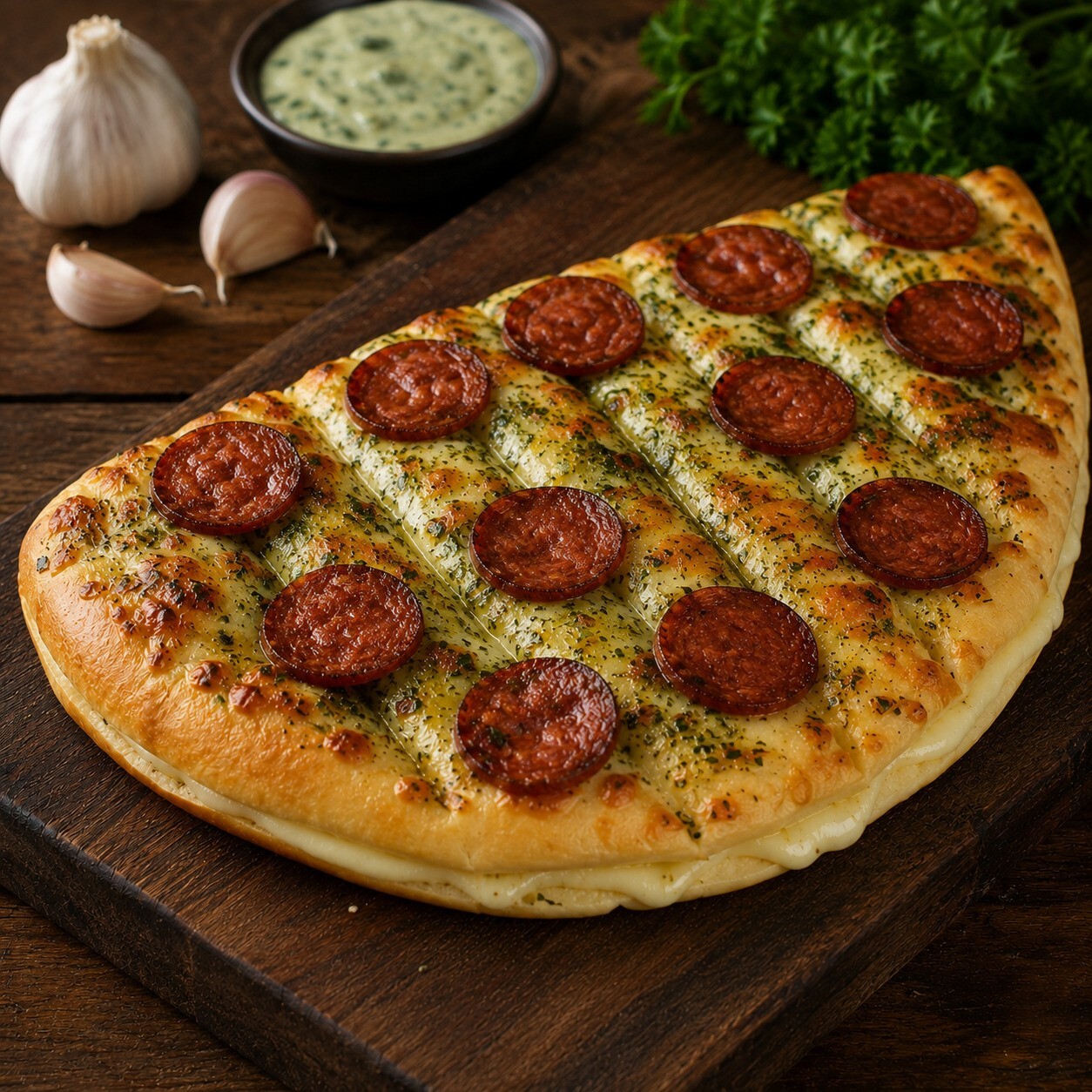 Sucuk Sarımsak Soslu Ekmek