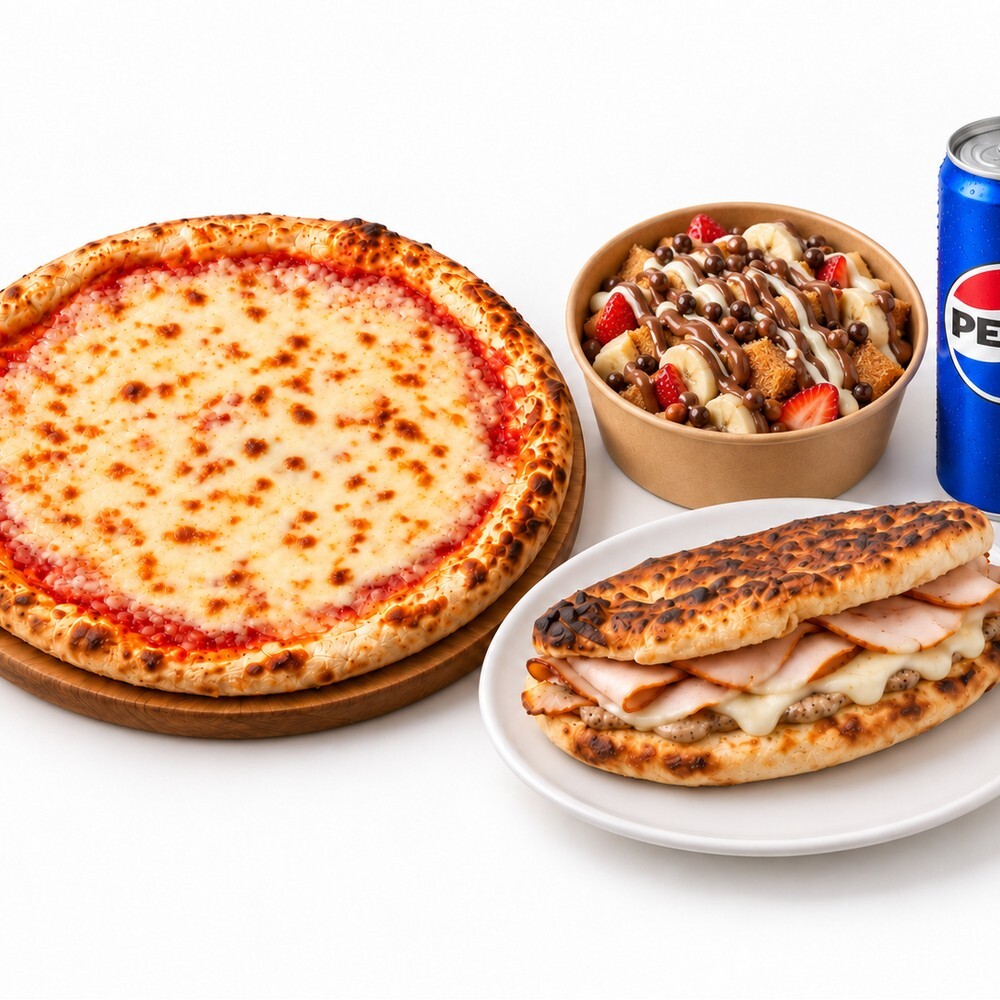 Pizza, Sandviç ve Tatlı Menü — 1 İçecek Dahil