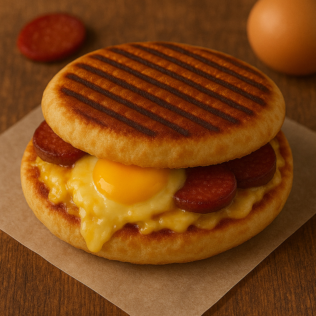 Yumurtalı Sucuklu Kaşarlı Tost