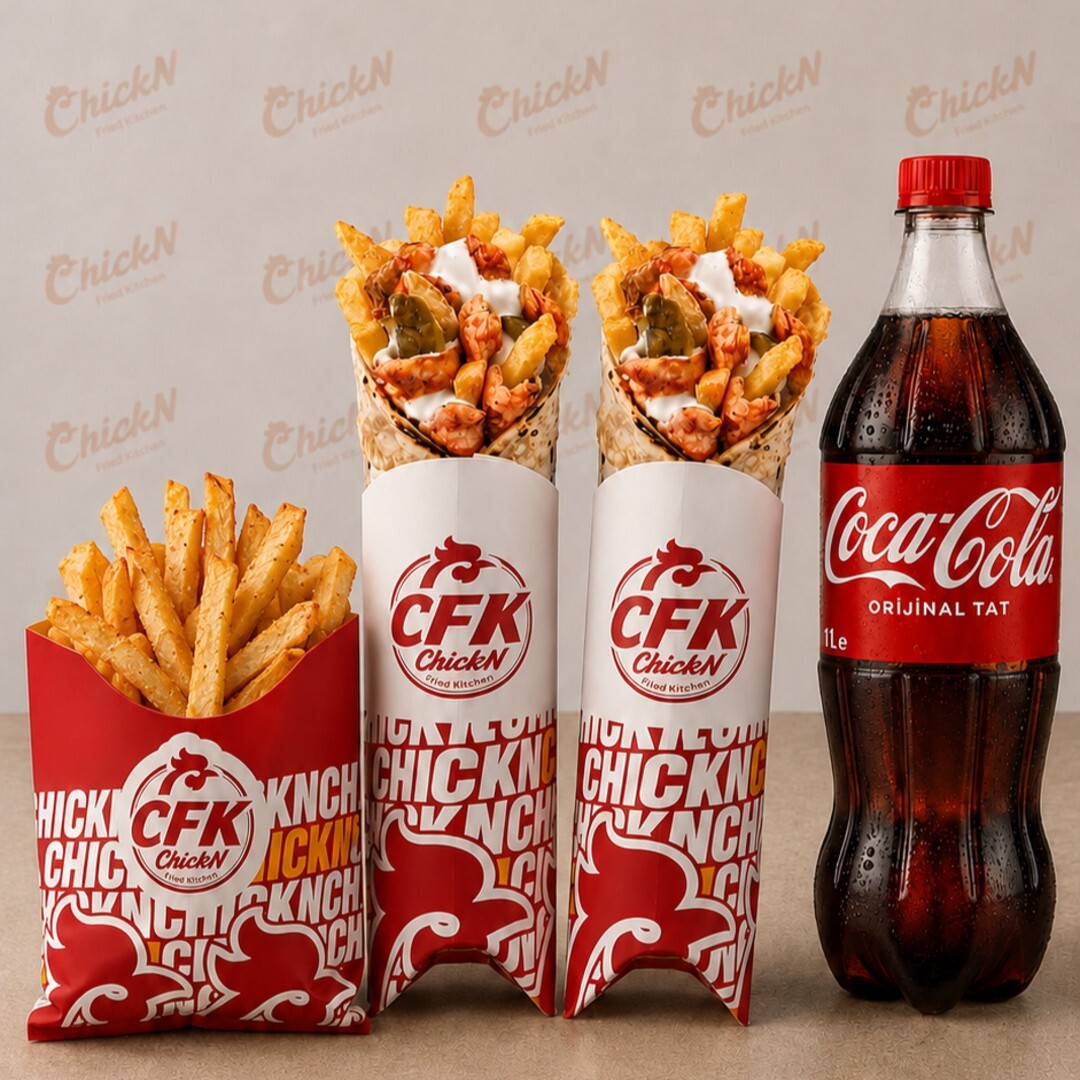 Tavuk Döner Dürüm Menü (2 Kişilik)