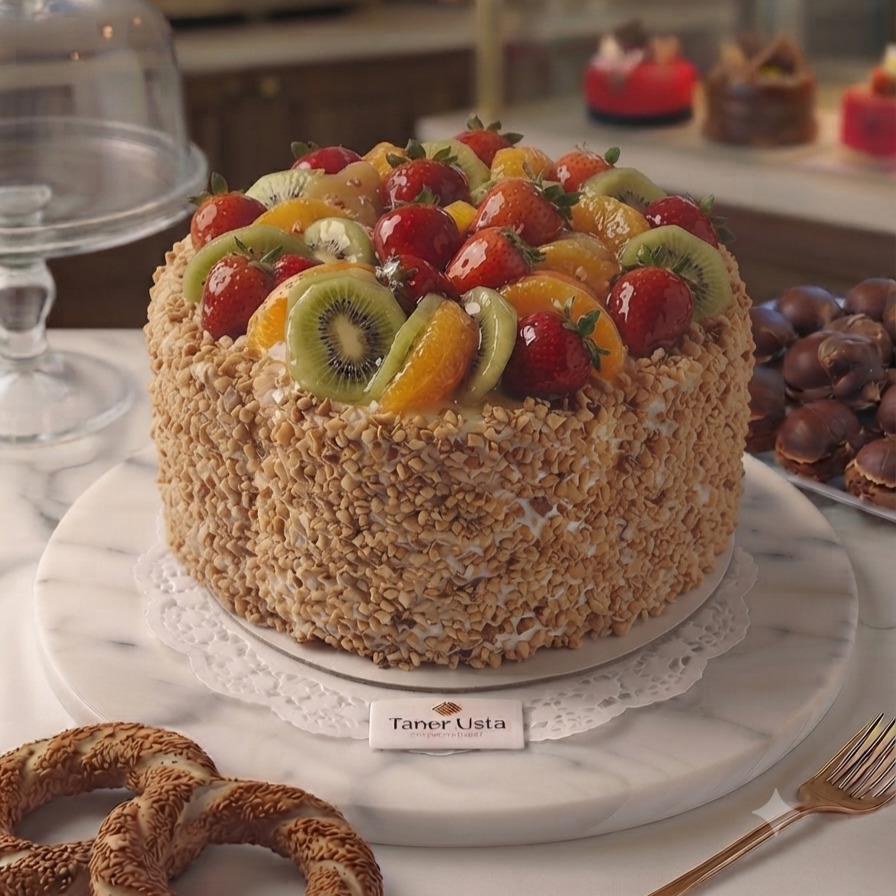 2 No Karışık Meyveli Pasta (12 Kişilik)