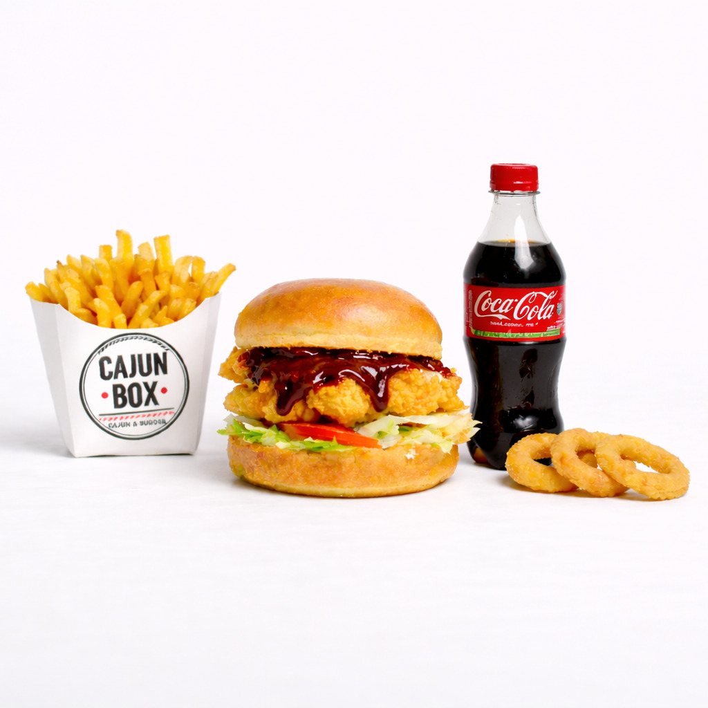 BBQ Cajun Burger Menü