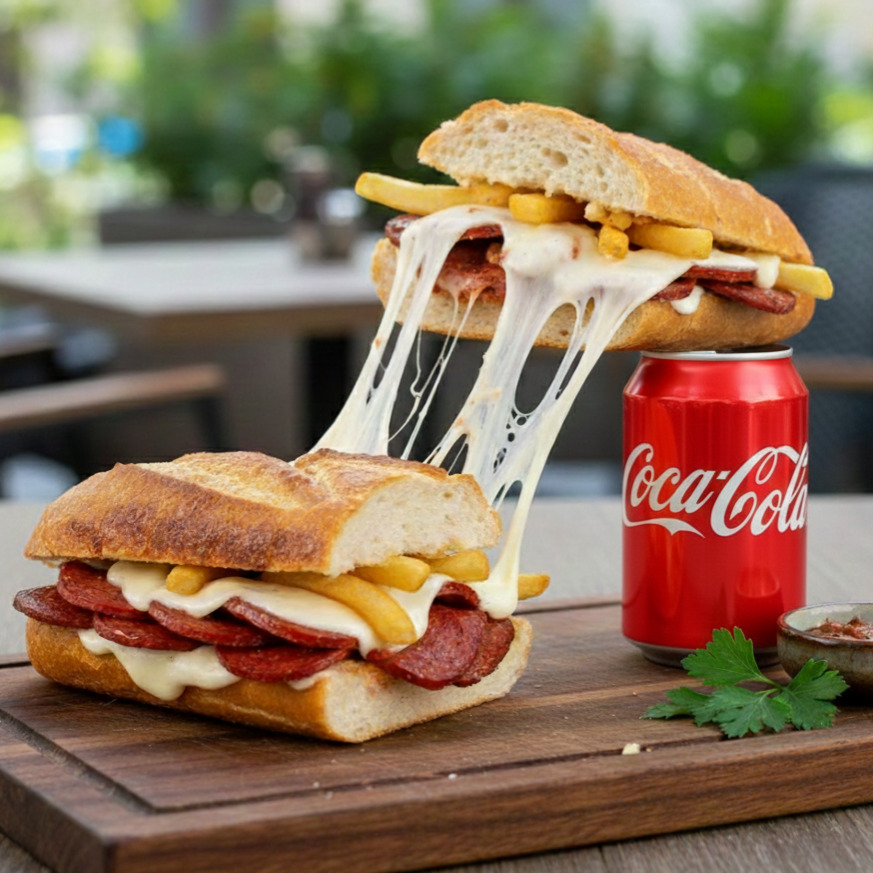Lab - Yarım Kaşarlı Sucuk Ekmek + Coca Cola 330ml.