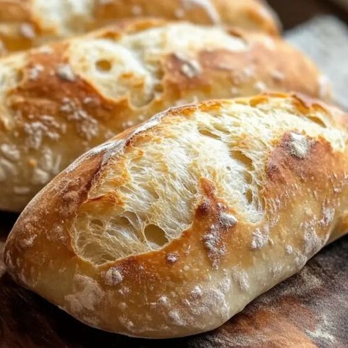 Ekşi Mayalı Ciabatta (Zeytinyağlı İtalyan Sandviç)
