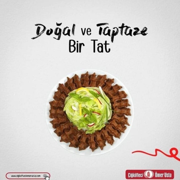 Çiğ Köfte (1 kg.) & 2 Adet Coca-Cola (33 cl.)