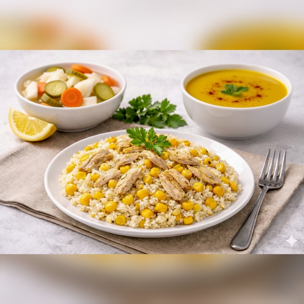 Tavuklu Mısırlı Pilav Menü 4