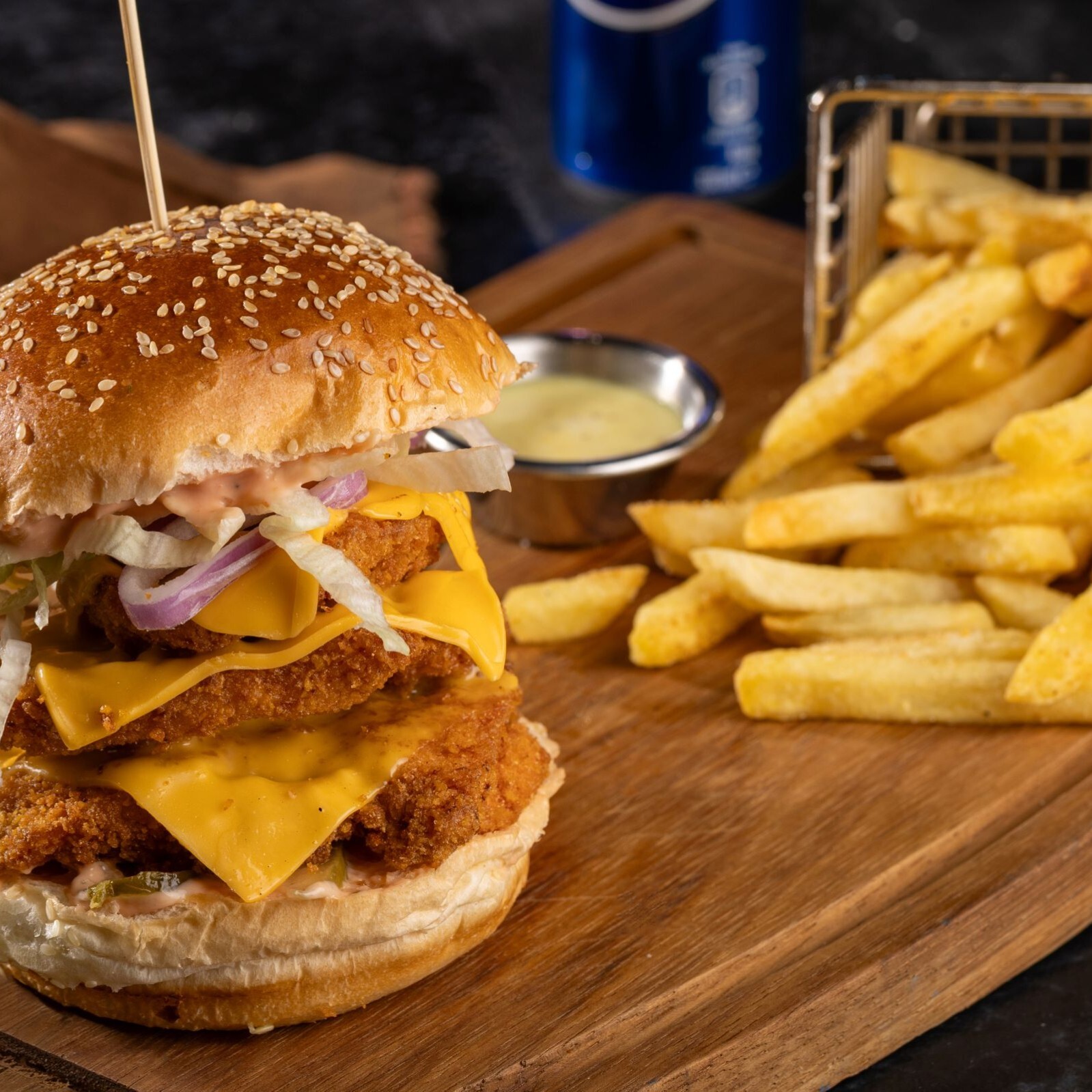 Triple Double Chicken Burger