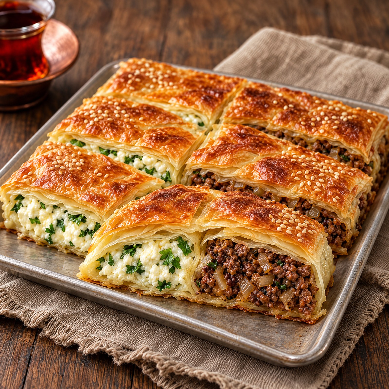 Yarı Peynir Yarı Kıyma Karışık Börek (3 Kg 600 Gr)