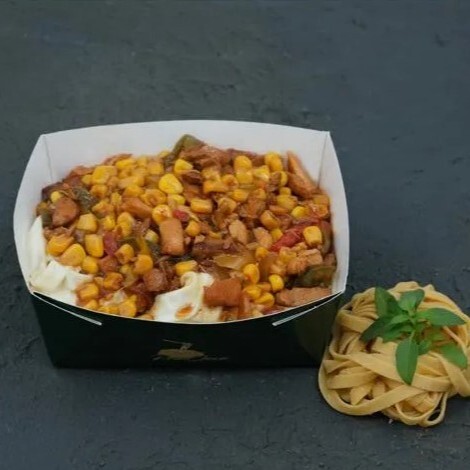 Barbekü Soslu Tavuklu Makarna