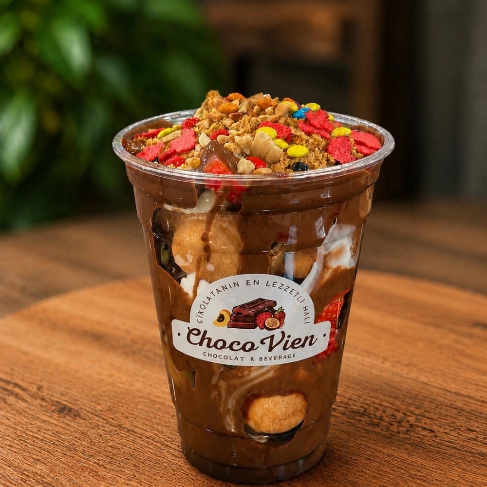 Bardak Waffle Sütlü Çikolatalı