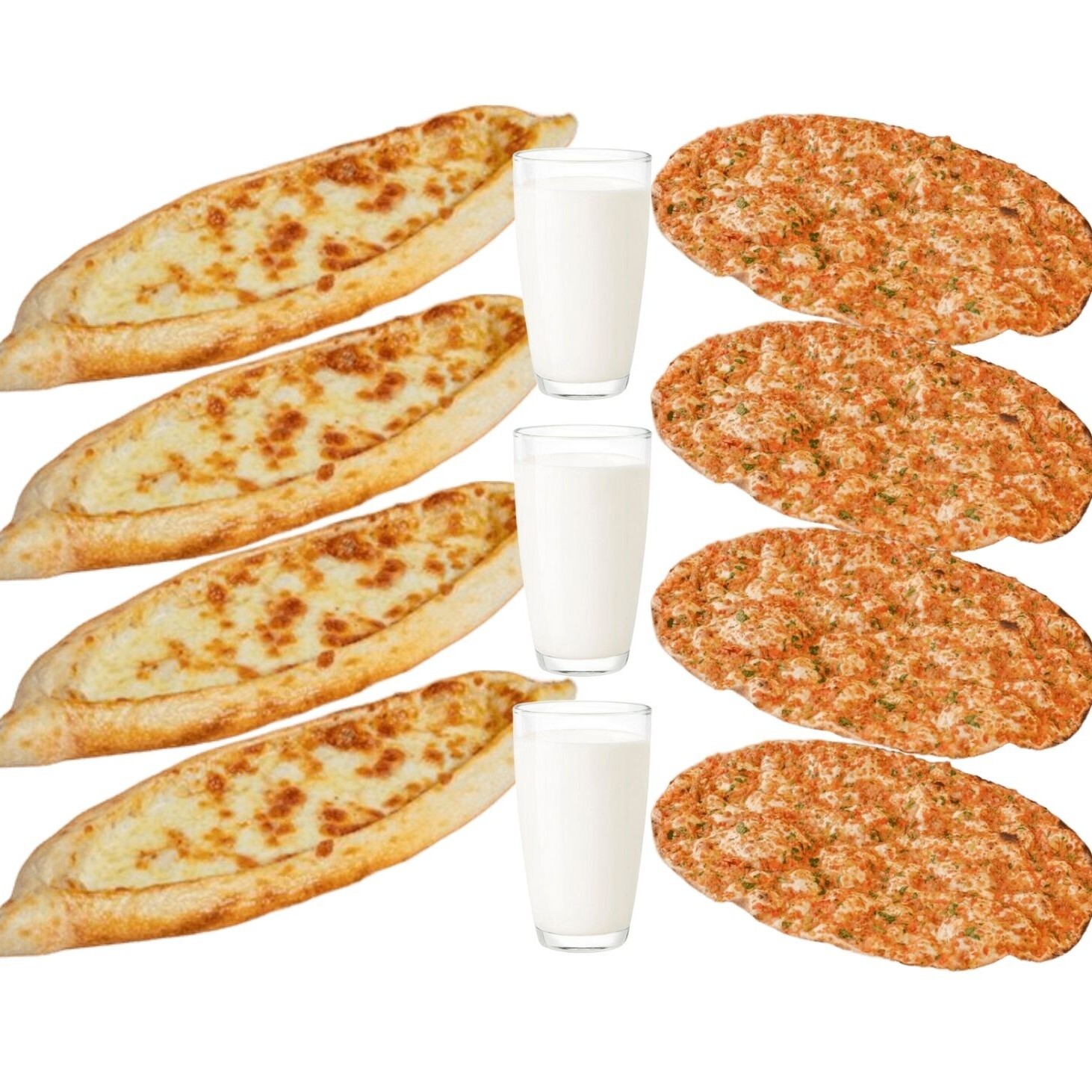 4 'Lü Kaşarlı Cantık & 4'Lü Lahmacun Menü