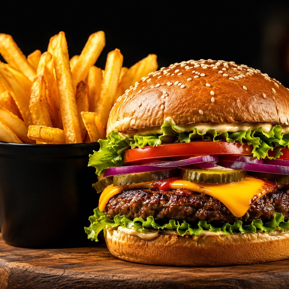 Lezzet Bombası Burger & Baharatlı Patates Kızartması 330 ML PEPSİ