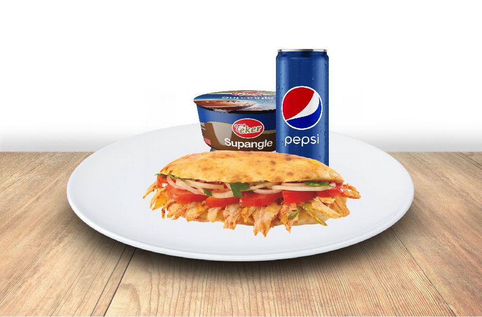 Tombik Ekmek Tavuk Döner (75 gr.)tatlı kutu pepsi