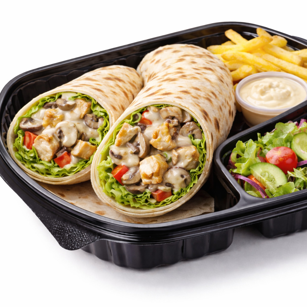 Karabiberli Kremalı Tavuklu Soteli Wrap